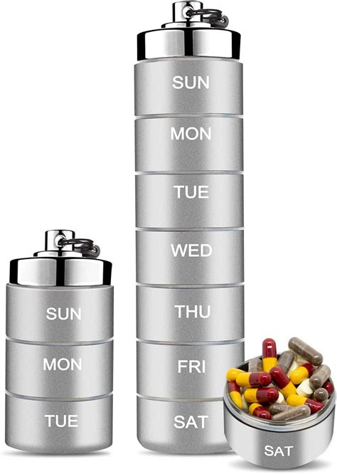 metal pill box bulk|metal weekly pill organizer.